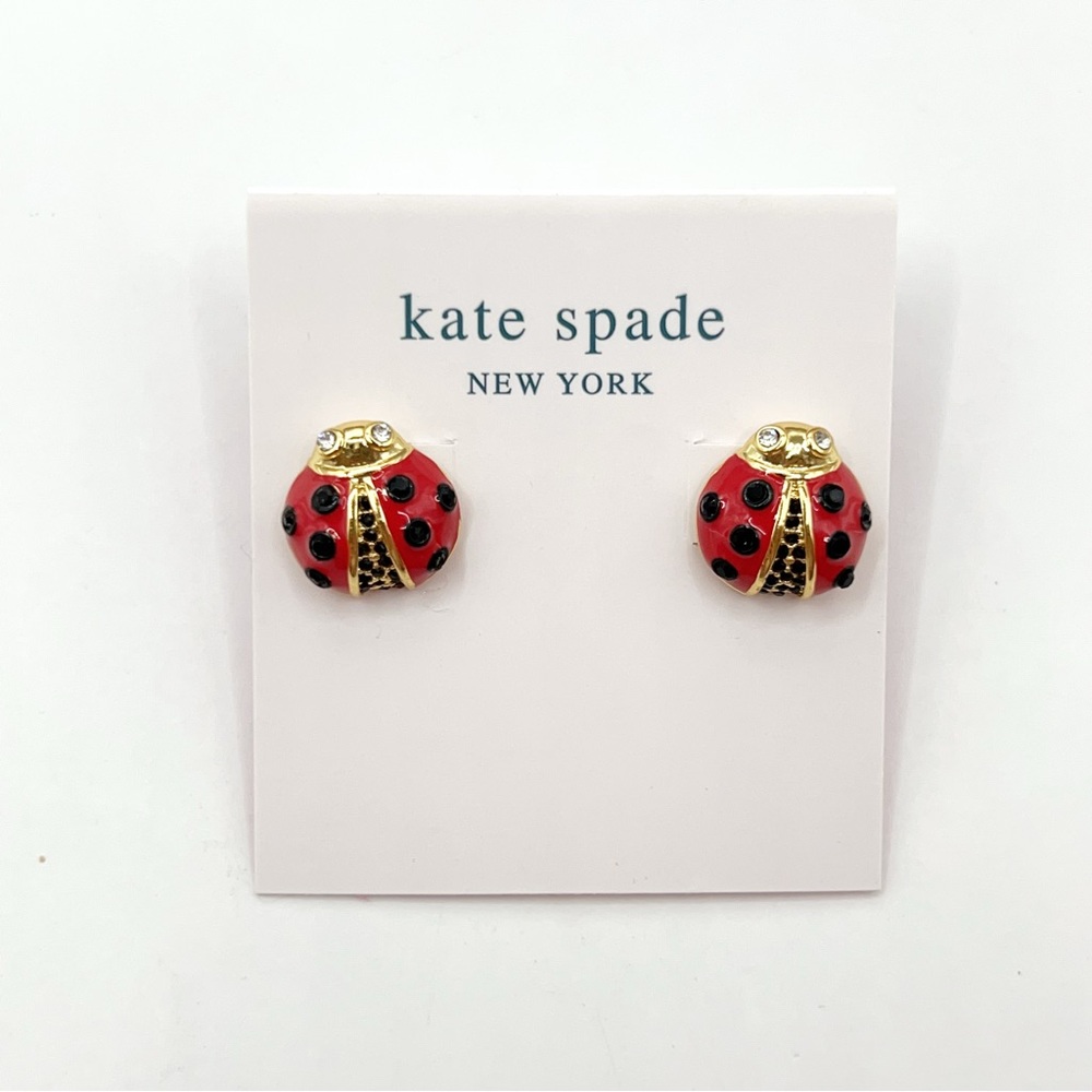 KS113-Kate Spade ladybug earrings